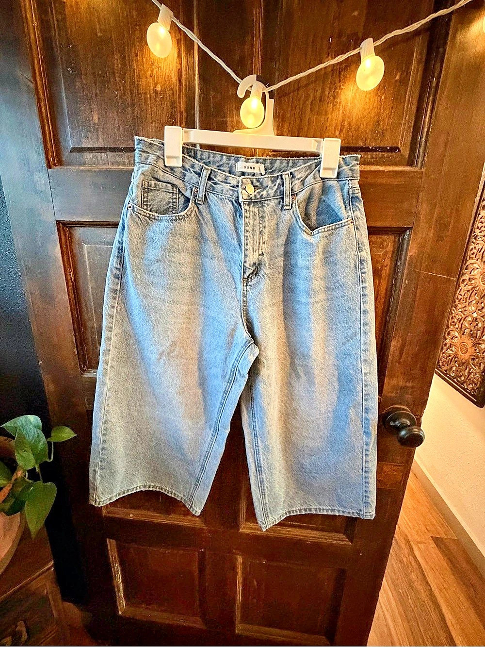 S.O.N.G. Denim Bermuda Shorts in Blue Like New